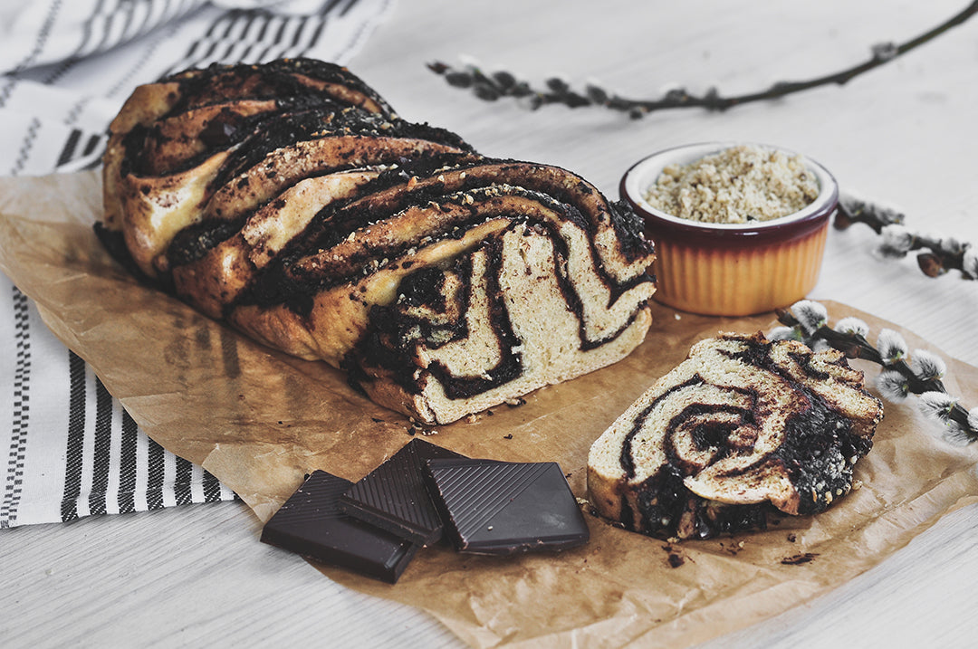 Chocolatewalnut babka