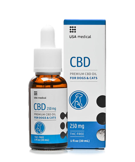 USA Medical CBD Oil for Dogs and Cats 250 mg CBD / 30 ml