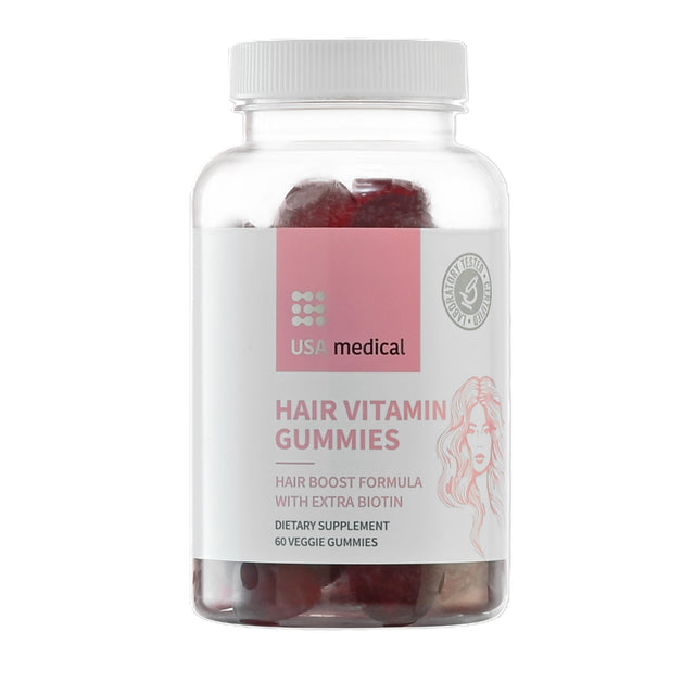 USA Medical Hair Vitamin Gummies with Biotin 60 pcs