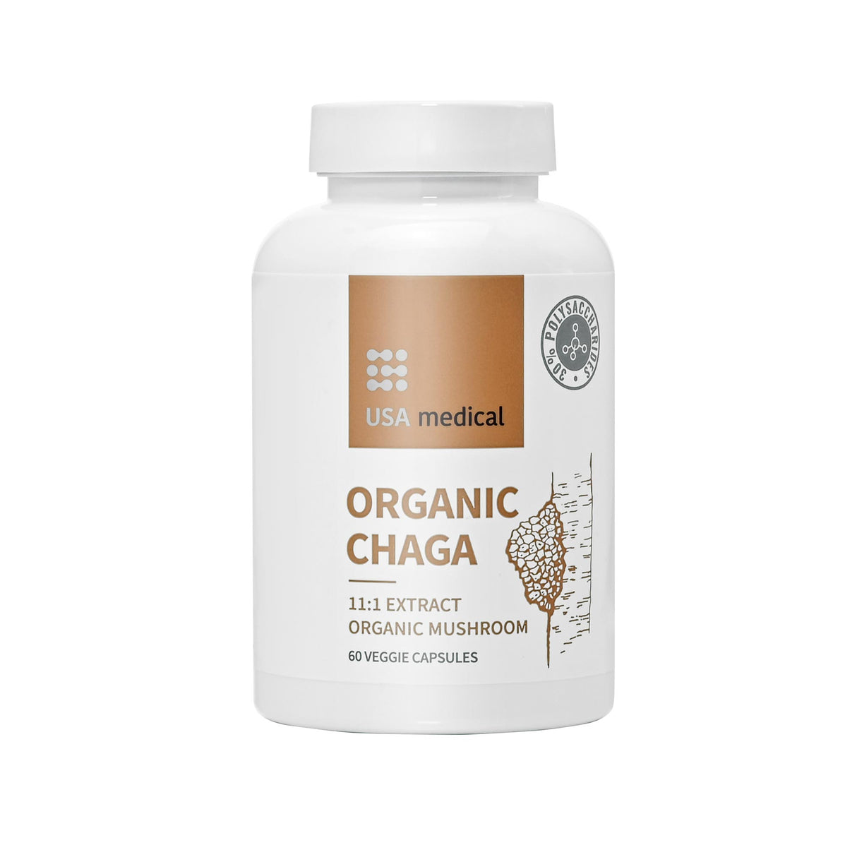 USA Medical Organic Chaga Capsules 60 pcs