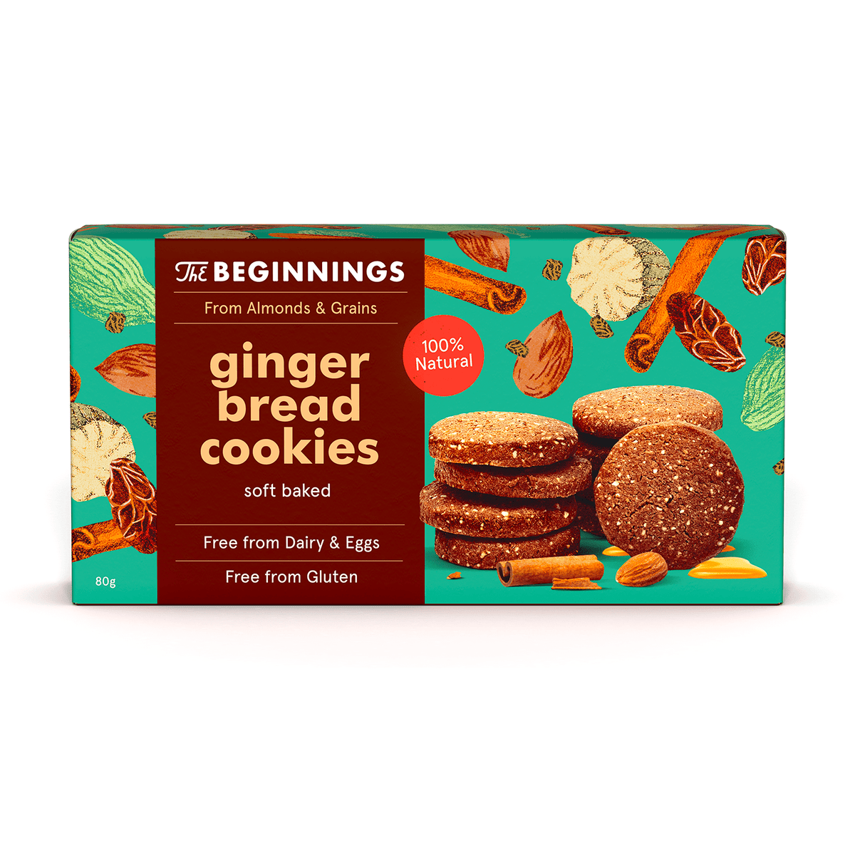 The Beginnings Almond gingerbread cookies 80g
