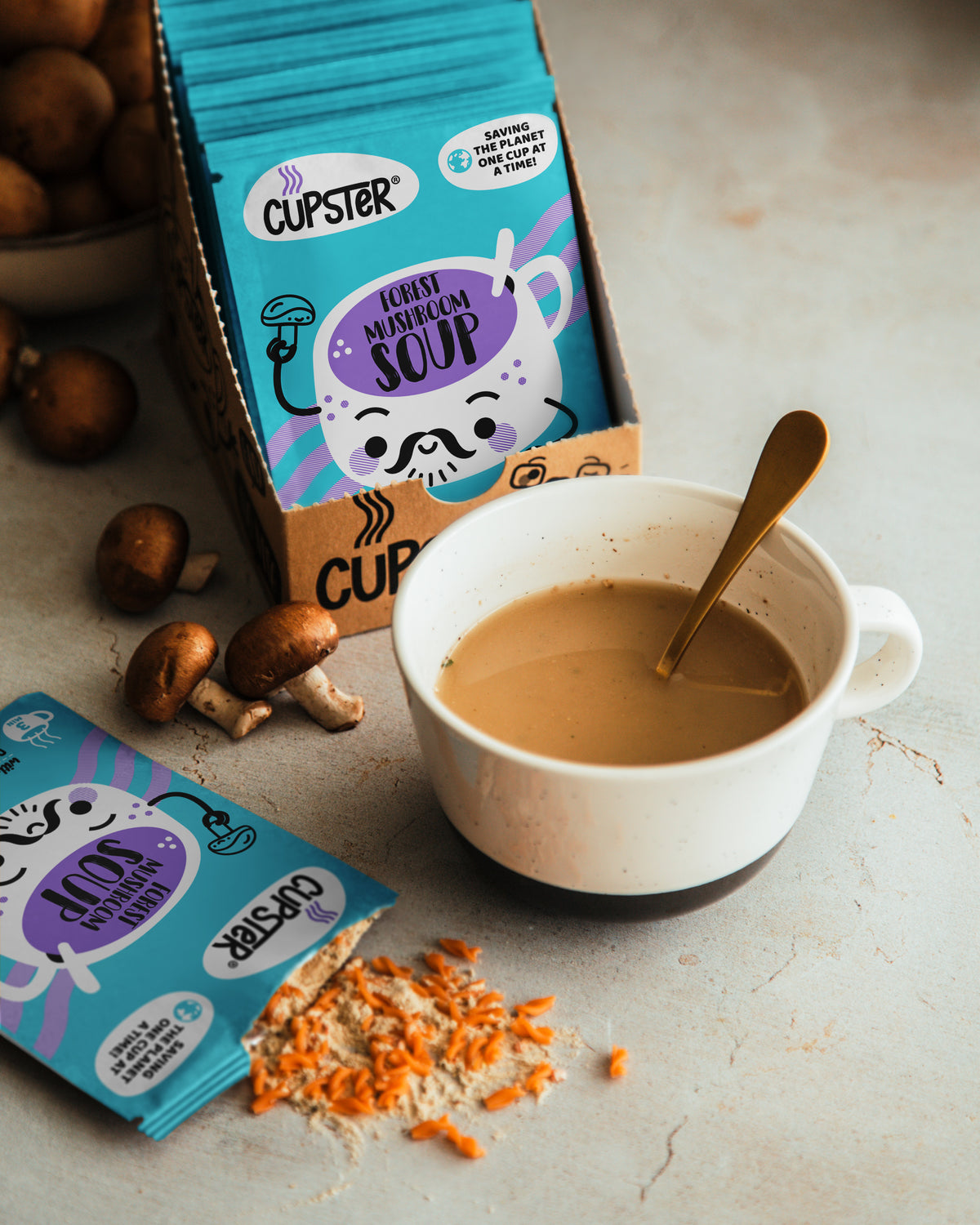 Sopa instantánea de champiñones del bosque Cupster 15g