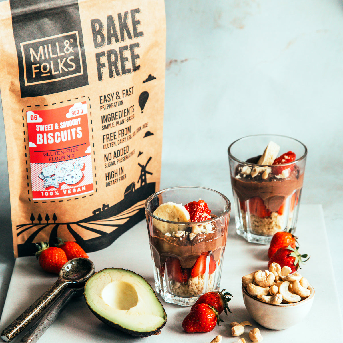 Bake-Free Sweet and savoury biscuit flour mixture 900g