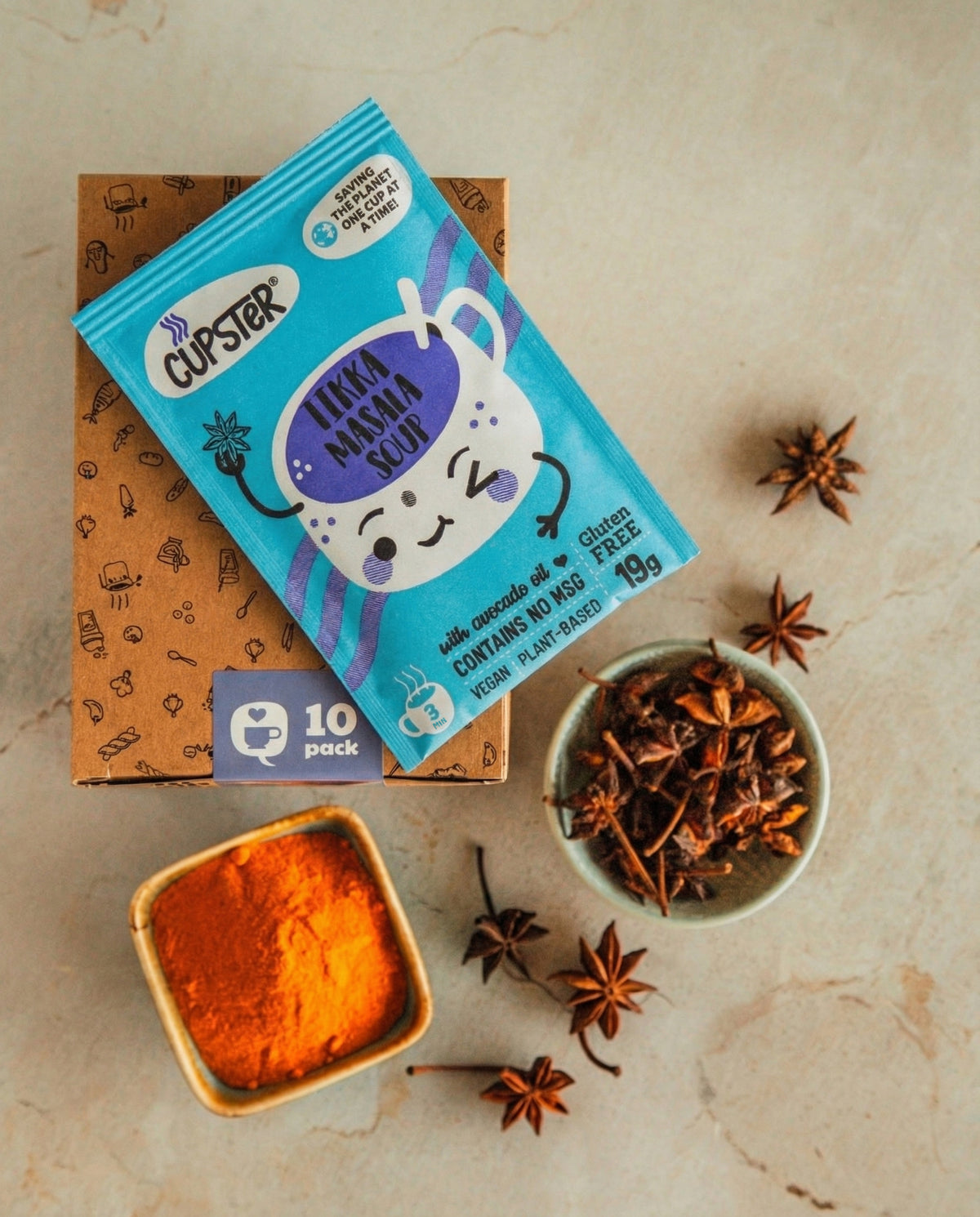 Cupster sofortige Tikka-Masala-Suppe 19g