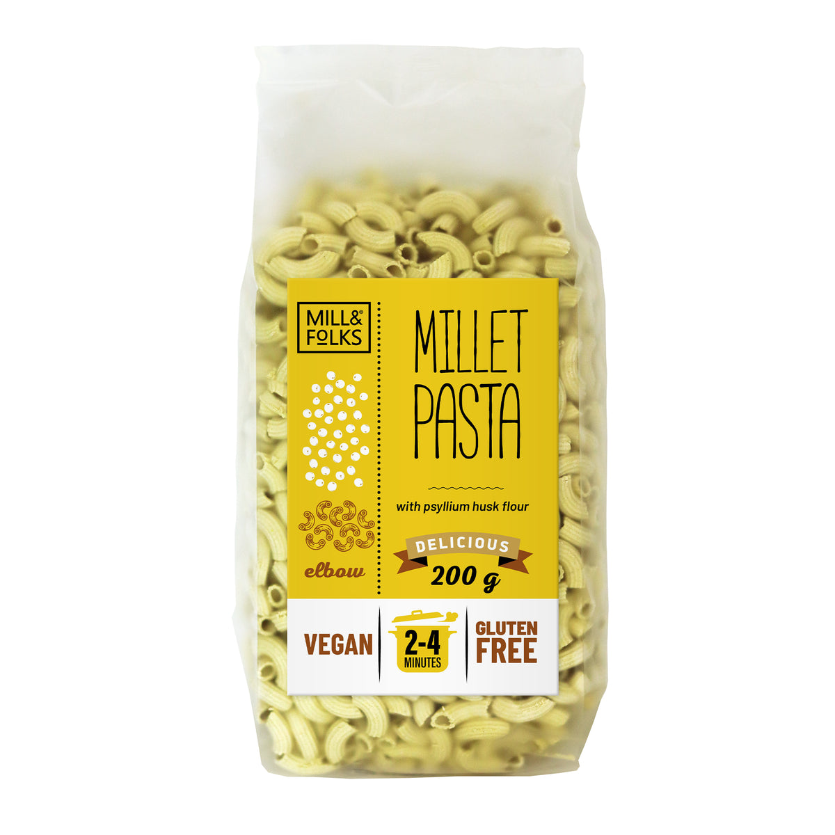 Millet pasta elbow