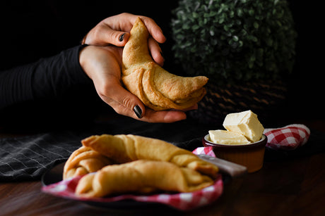 Low carb croissant with cheese