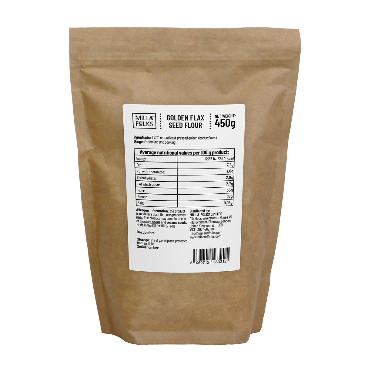 Farinha de linhaça dourada 450g