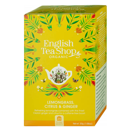 English Tea Shop Lemongrass, Citrus & Ginger Organic Tea 30g (20 bags)