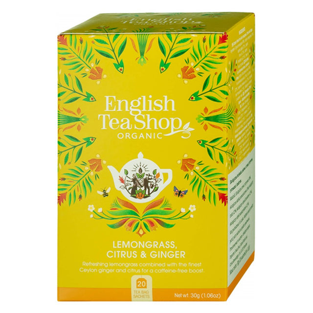English Tea Shop Lemongrass, Citrus & Ginger Organic Tea 30g (20 bags)