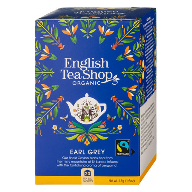 English Tea Shop Earl Grey Organic Tea 45g (20 bags)
