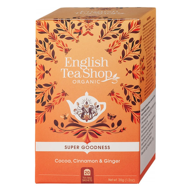 English Tea Shop Super Goodness Cacao, Cinnamon & Ginger Organic Tea 35g (20 bags)