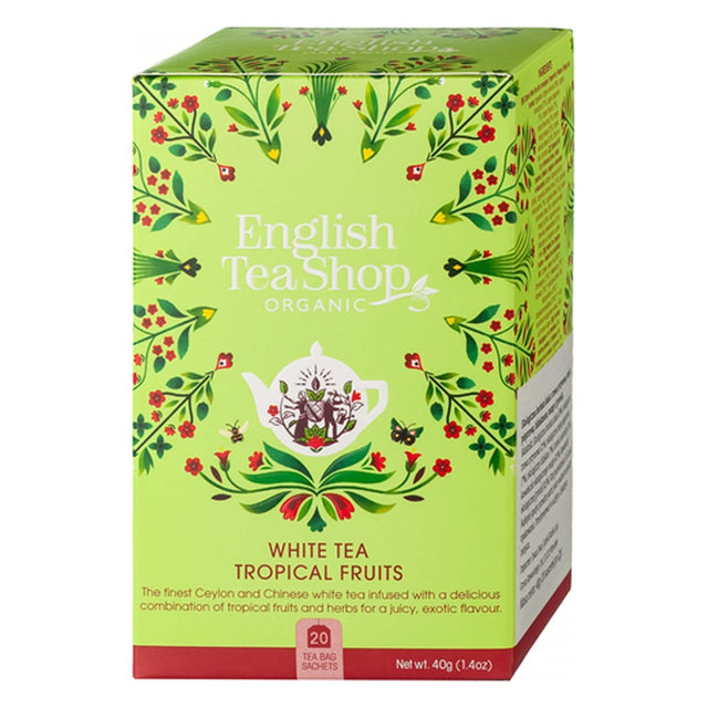 English Tea Shop Organic White Tea & Tropical Fruits 40g (20 bags)