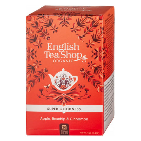 English Tea Shop Super Goodness Apple, Rosehip & Cinnamon Organic Tea 40g (20 bags)