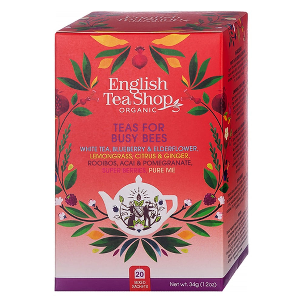 English Tea Shop Teas for Busy Bees Organic Tea Collection 34g (20 bags)