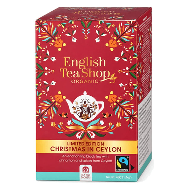 English Tea Shop Christmas in Ceylon Organic Tea 40g (20 bags)