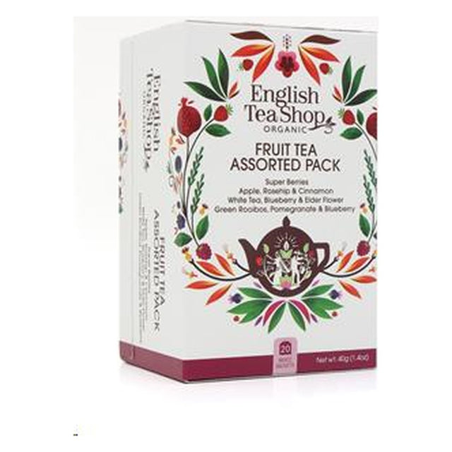 English Tea Shop Fruit Tea Assorted Pack Organic Tea Collection 40g (20 bags)