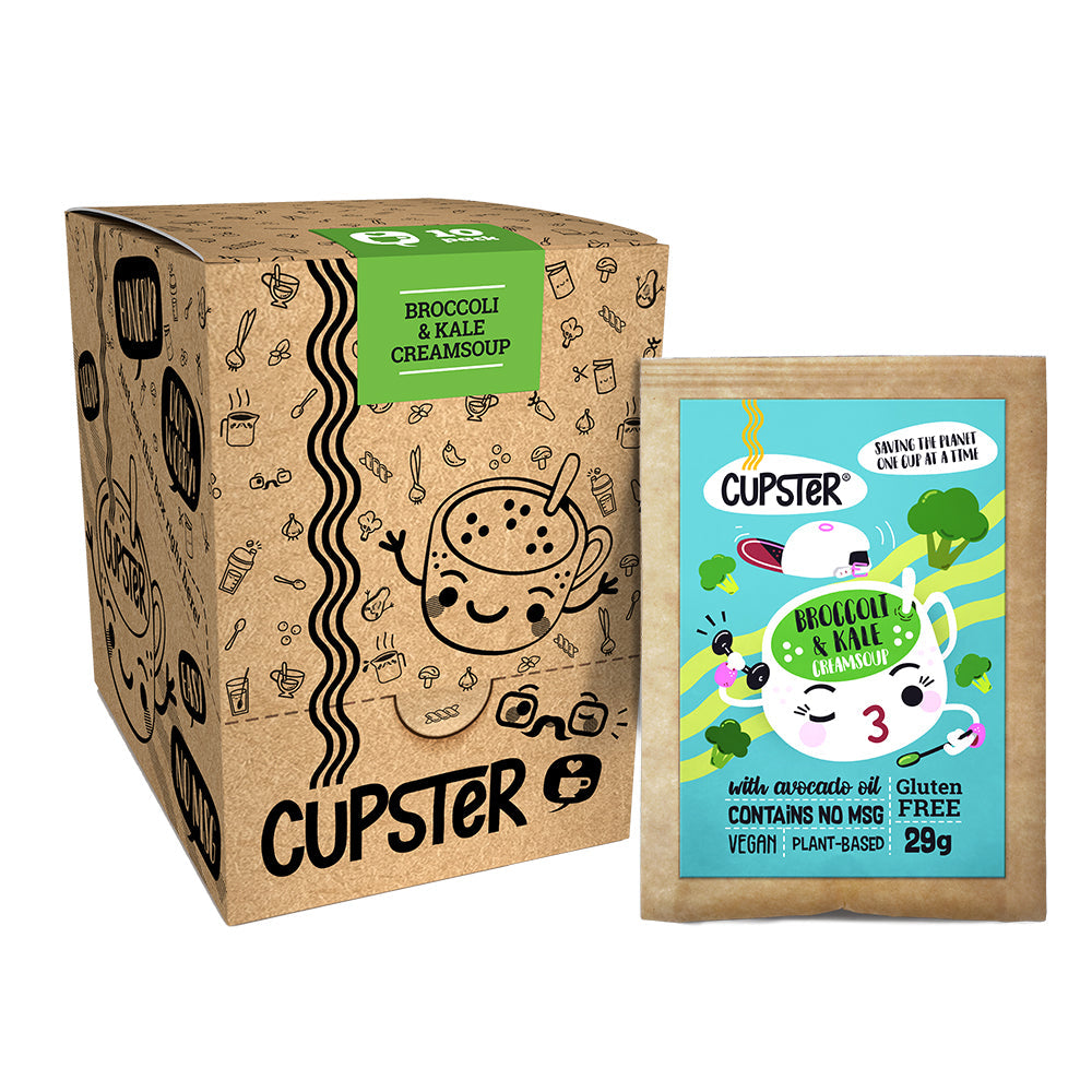 Cupster instant broccoli - kale creamsoup 10 pack (10x29g)