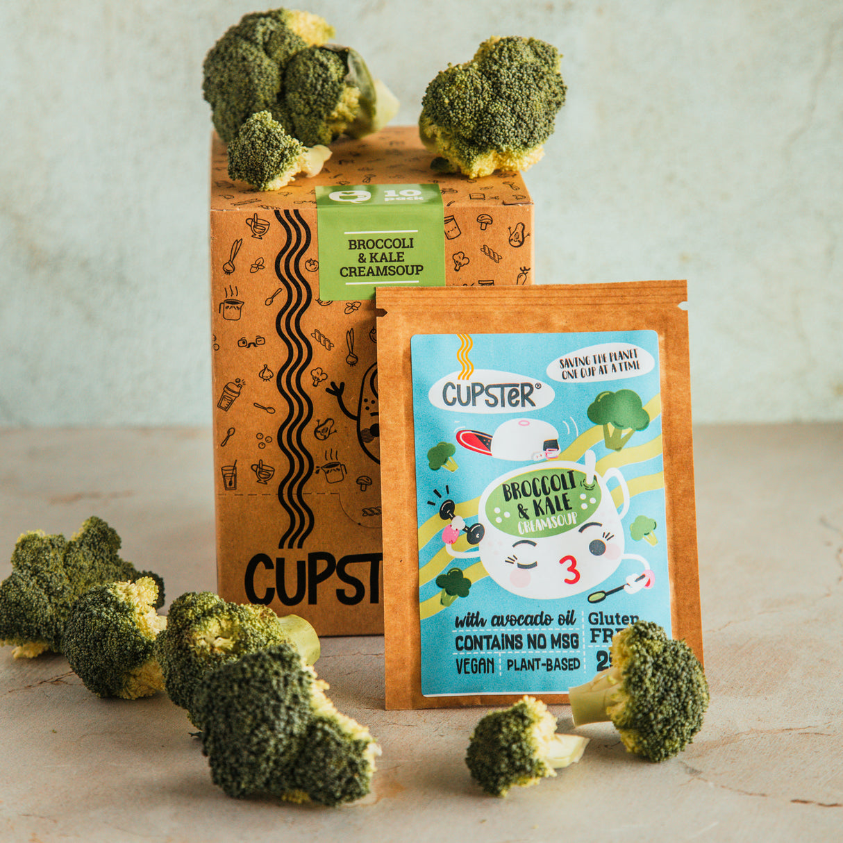 Cupster instantní brokolice - kapustová krémová polévka 10 balení (10x29g)