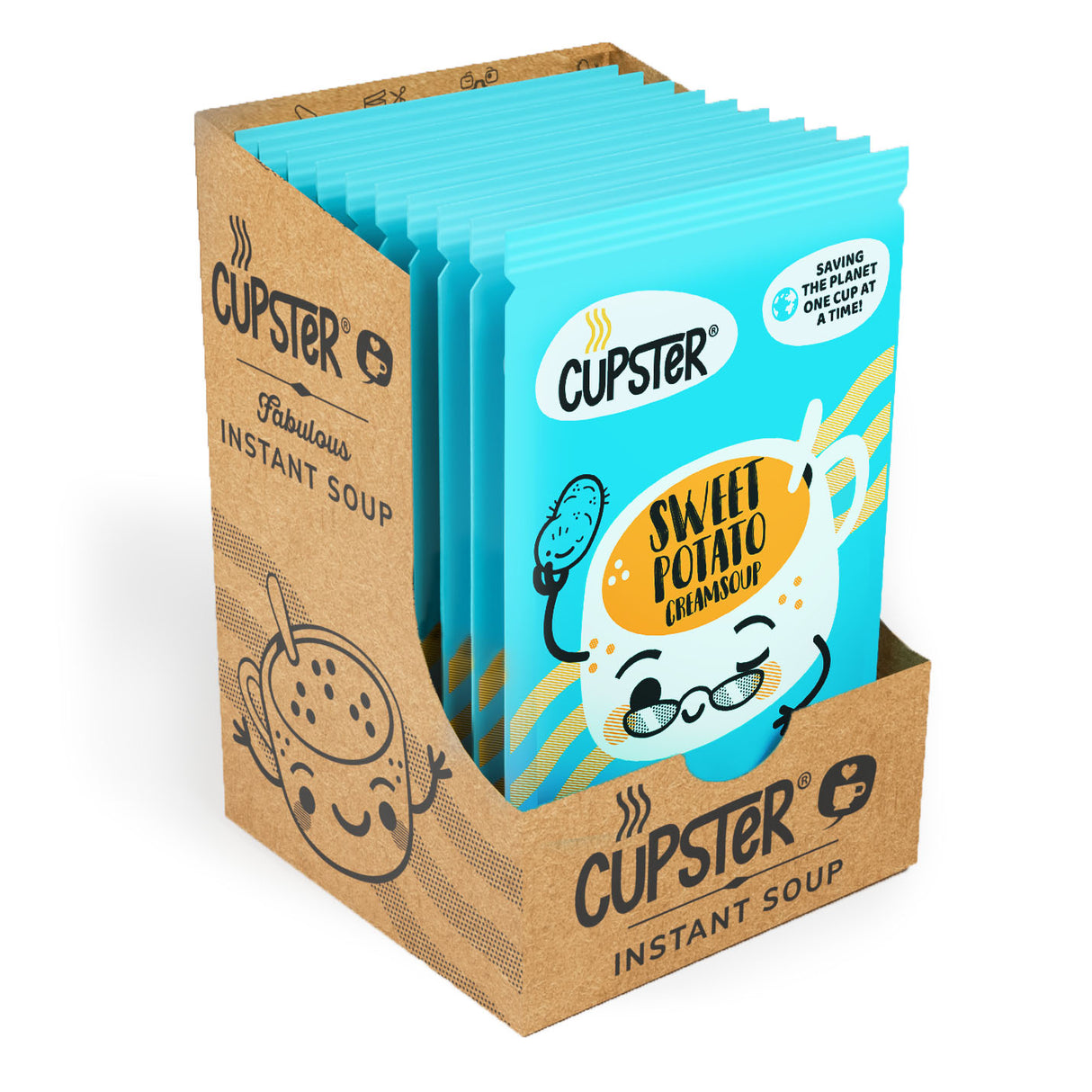 Cupster мигновена крем супа от сладки картофи 10 опаковки (10x30g)