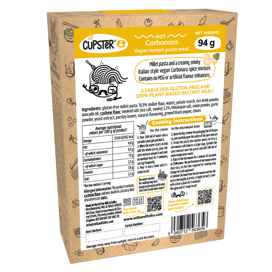 Cupster Instant Not Carbonara Pasta 91g