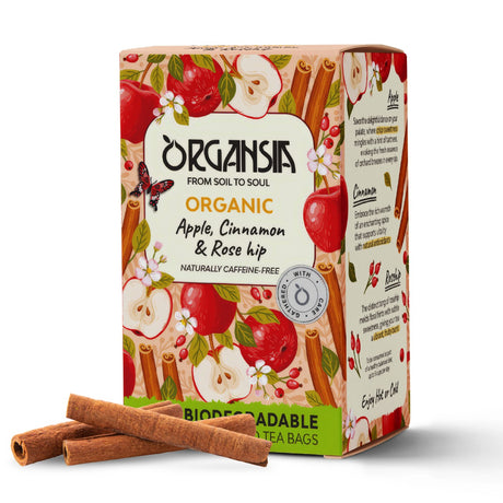 Organsia Apple, Cinnamon & Rosehip Organic Tea (18 bags)