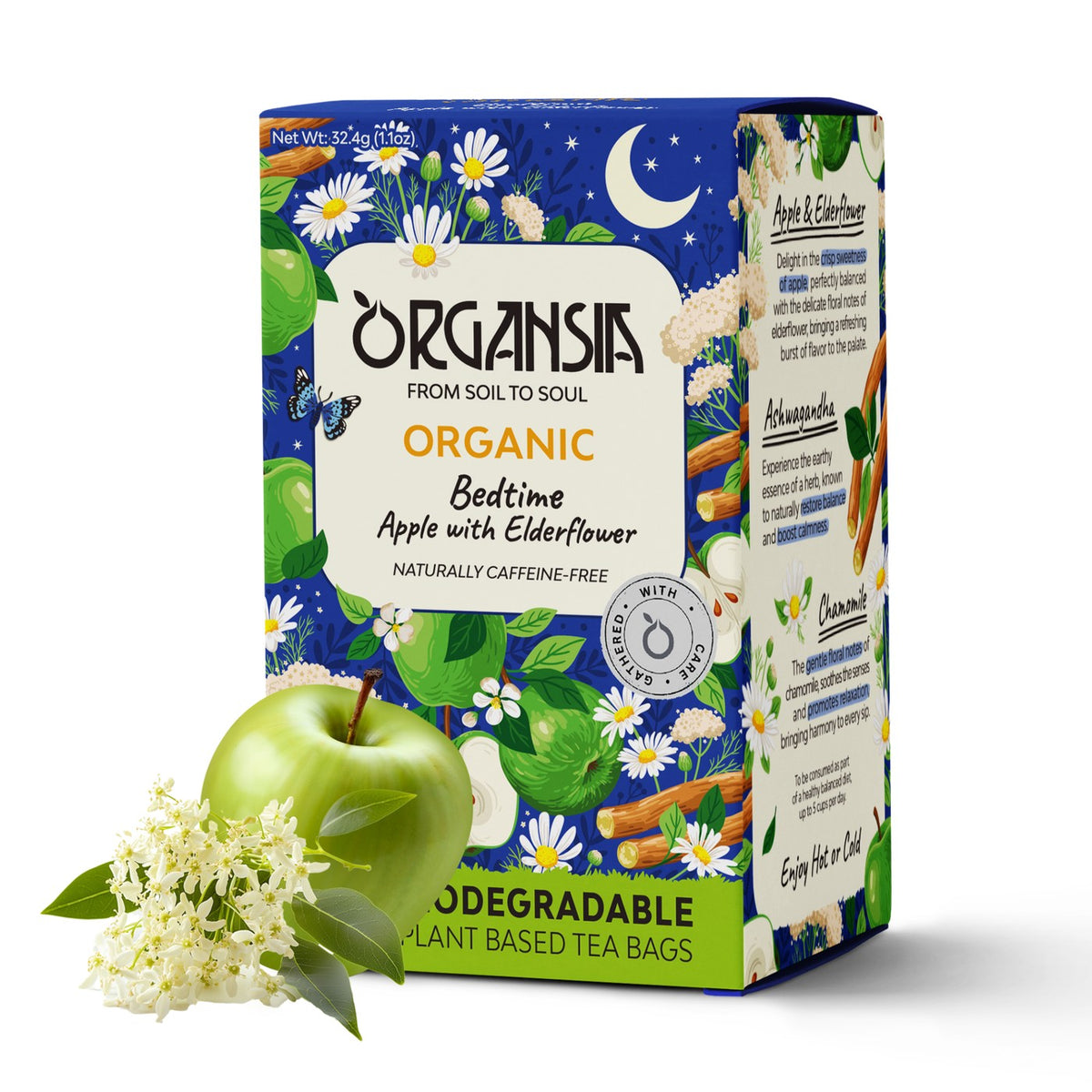 Organsia Bedtime Apple with Elderflower Organic Tea 27g (18 bags)