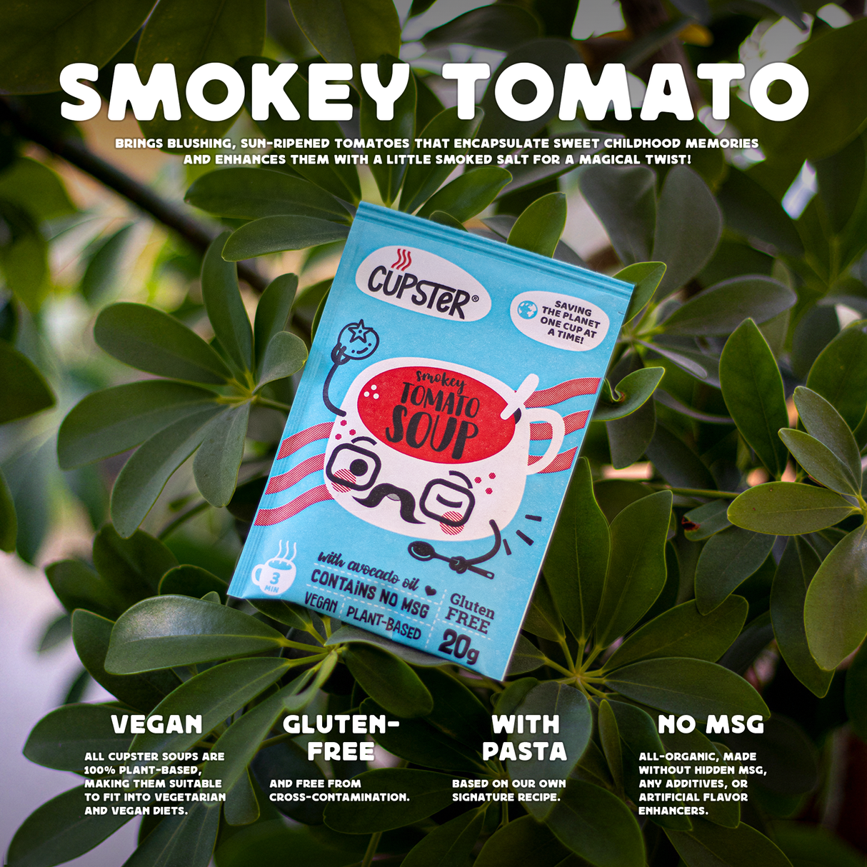 Cupster instant smokey juha od rajčice 10 pak (10x33g)