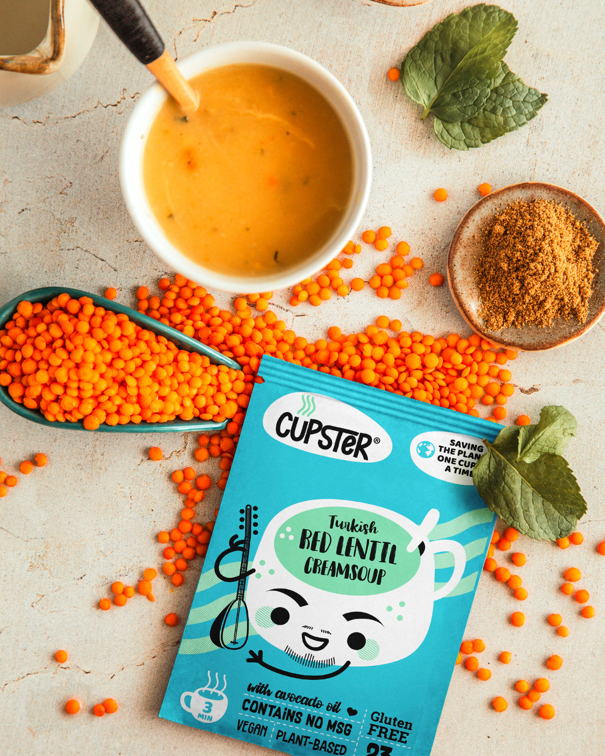 Cupster supă cremă instant turcească de linte roșie pachet 10 (10x31g)