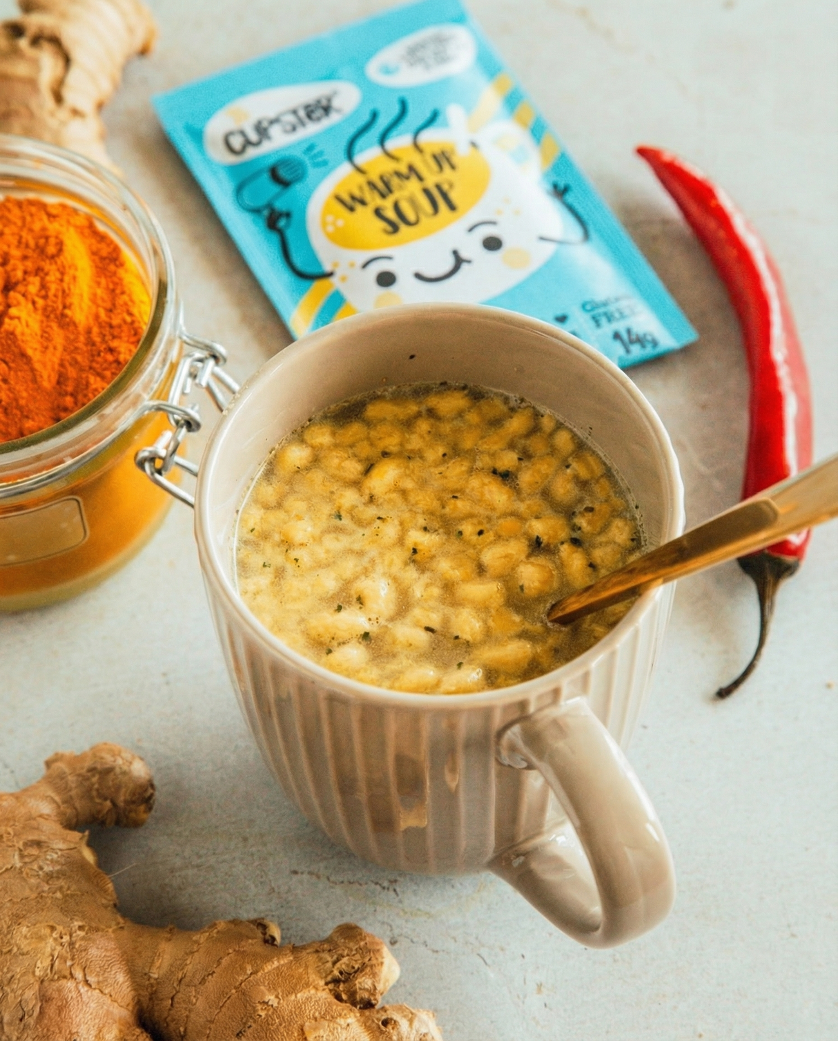 Sopa de aquecimento instantâneo Cupster pacote com 10 (10x21g)