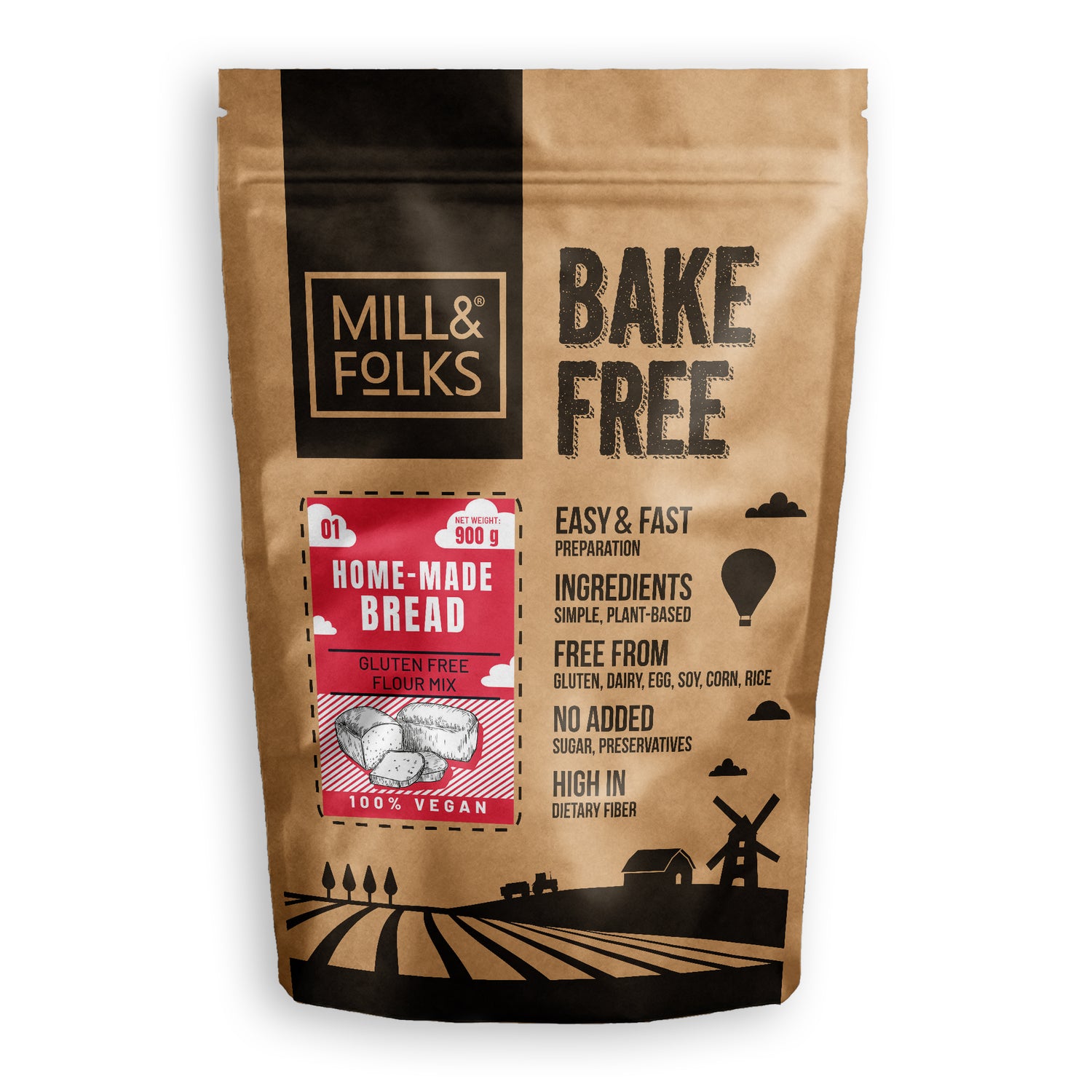 Bake-Free Home-made bread flour mixture 900g