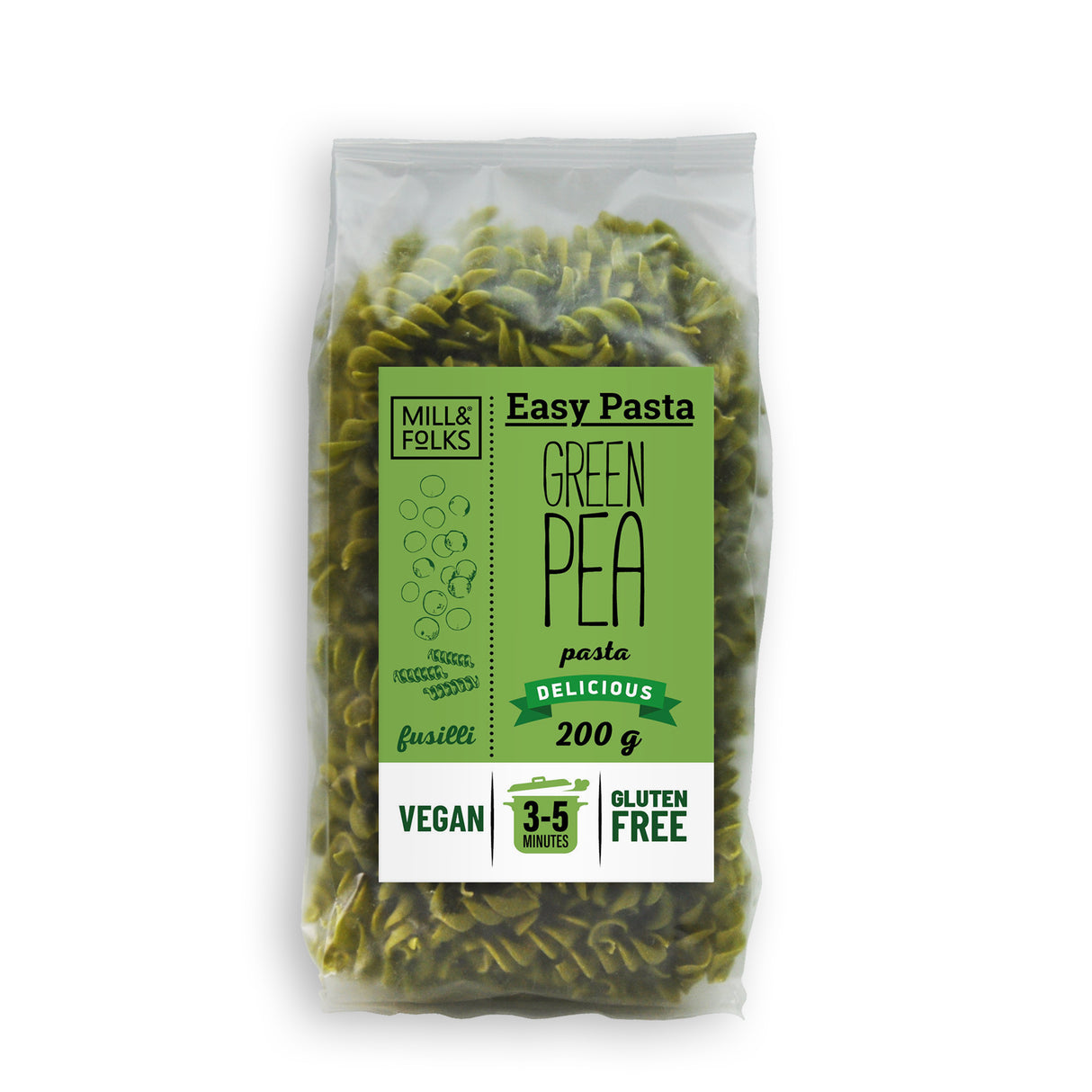 Easy Pasta Green pea pasta fusilli