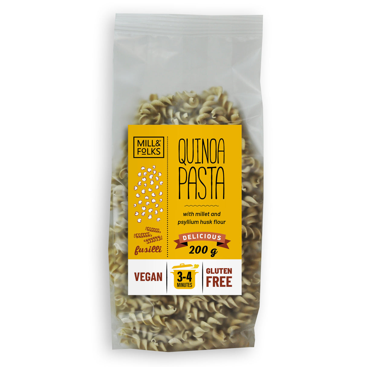 Quinoa pasta fusilli