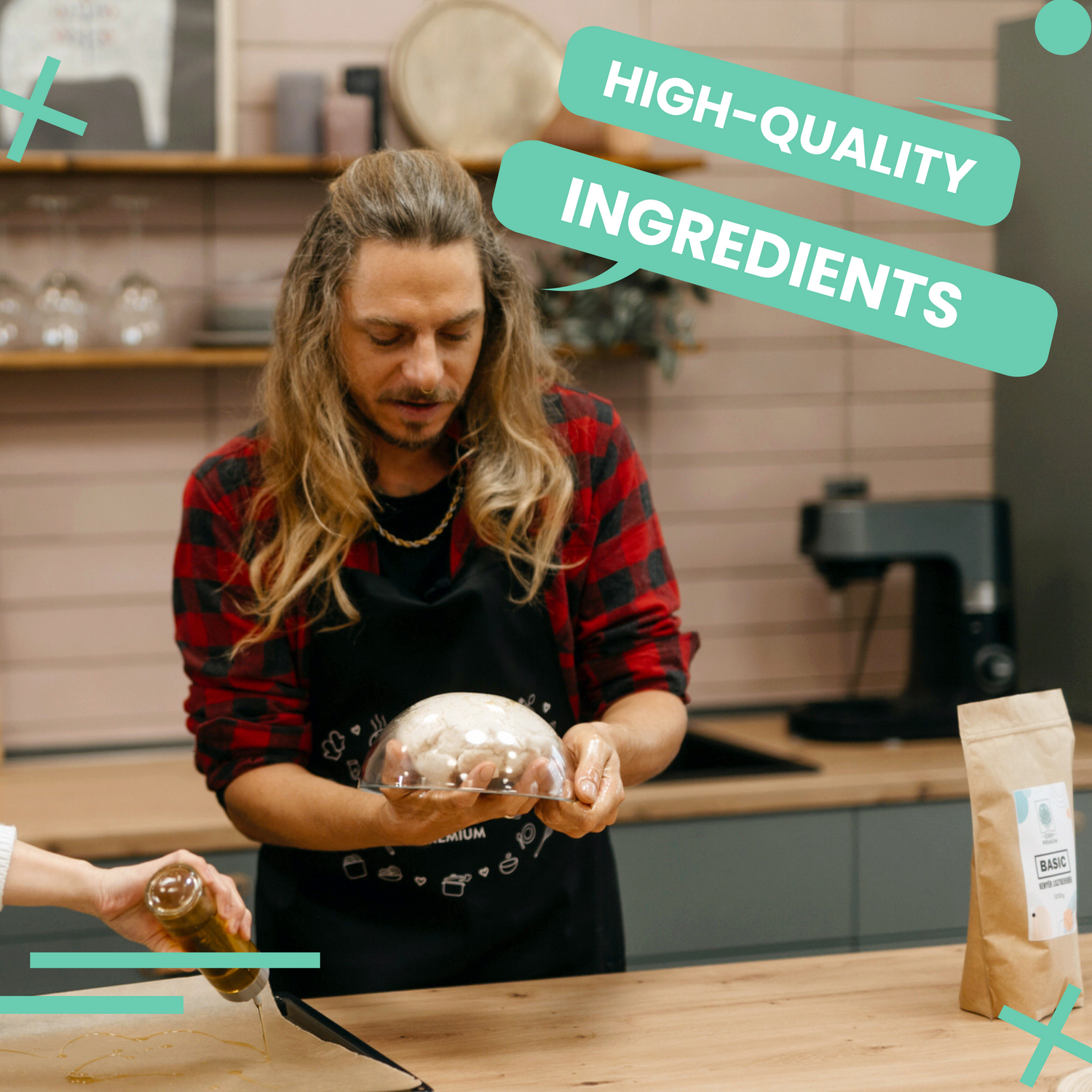 Bake-Free Low Carb High-Protein Soft Sport Bread Flour Mixture